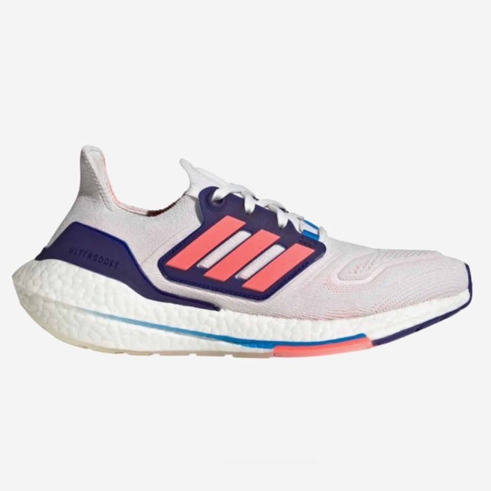 Adidas Womens 9.5 Ultraboost 22 Athletic Shoes GX5589 White Turbo Indigo Blue